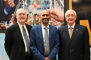 From left, William “Bill” Baker, Praveen Edara, Dale Klein